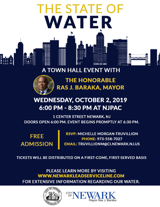 News CITY OF NEWARK HOSTS “STATE OF WATER” AT NEW JERSEY PERFORMING ARTS CENTER